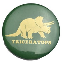 Triceratops Dinosaur Pin Button Pinback 80s Vintage 1980s - £10.01 GBP