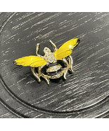 Vintage bee yellow black Gerrys pin brooch lovely piece - £13.22 GBP