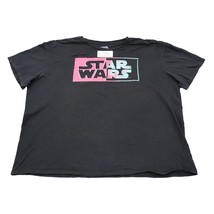 Star Wars Shirt Men 2X Black Graphic Print Short Sleeve Crew Neck Cotton... - £15.52 GBP