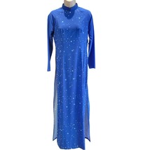 NWOT Women&#39;s Blue &amp; White Star Print Ao Dai Size 6 - £21.26 GBP