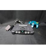 Nintendo 64 Video Game Console With Cables And Teal Blue Controller Tested - $97.59 CAD