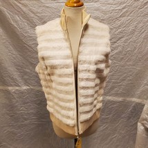 St. John Sport by Marie Gray Women&#39;s White Fur Vest, Size L - £67.42 GBP