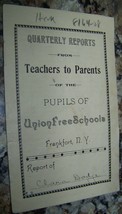 c1900 Antique Frankfort Ny Union Free School Report Card Clara Dodge - £7.78 GBP