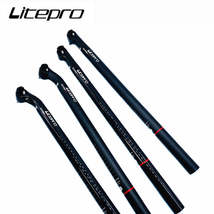 Litepro Folding Bike A68 Carbon Fiber 33.9*580MM Integrated 5/25 Degree Seatpost - £40.24 GBP