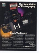 1984 Canon T70 SLR Camera Print Ad Electronics Photography 8.5&quot; x 11&quot; - $19.31