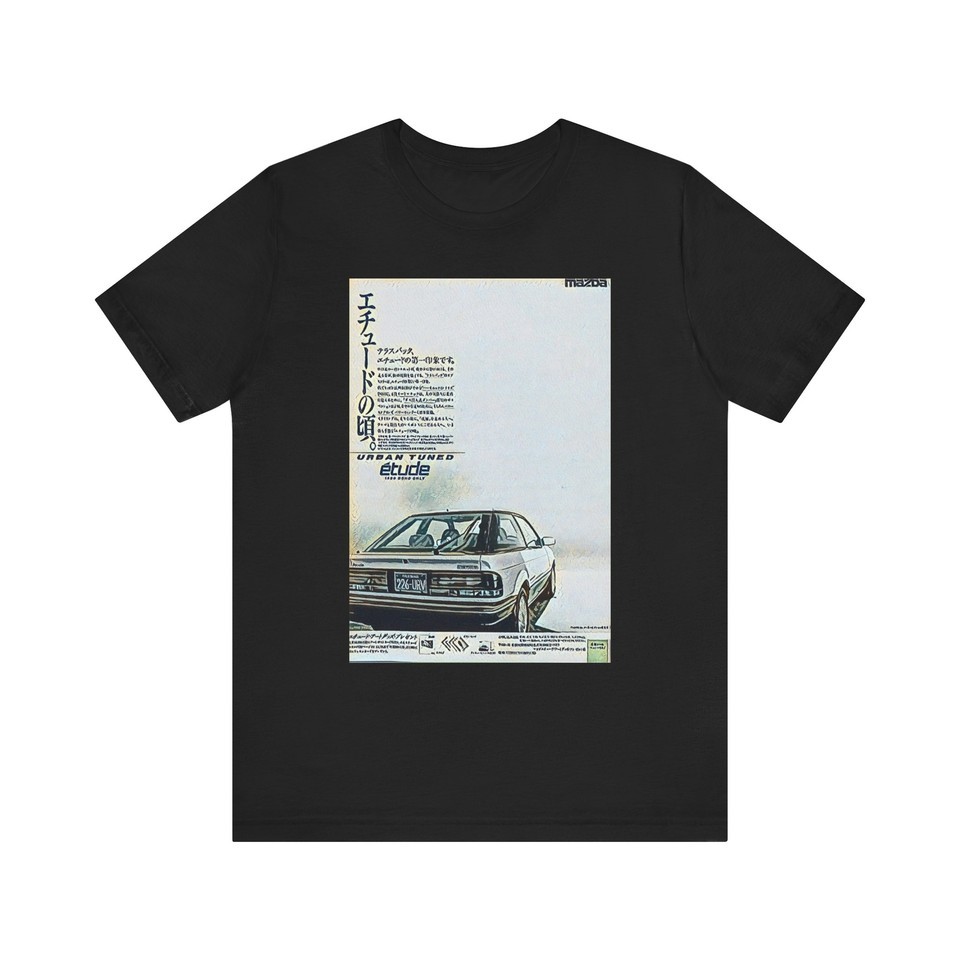 Mazda Etude Retro Car Art Graphic Print Tee Shirt Short Sleeve Crewneck ... - $20.35+