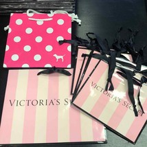 Lot of 16 Victoria’s Secret Striped Paper Shopping Bag &amp; PINK polka dot ... - £33.63 GBP