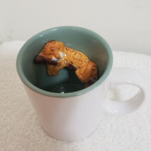 2001 National Geographic Mug Cup 3D Leopard Teal Inside Panthera Pardus - £6.16 GBP