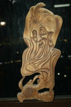 Old Man Hottabych Hero of the Russian Fairy Tale Hand Carved Wood Wall Hanging - £61.49 GBP