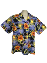 RJC Mens Vintage Hawaiian Aloha Floral Button Up Shirt XL Pocket Hawaii USA - $29.69