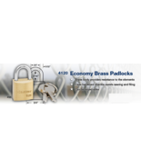 3/4&quot; Wide BRASS PADLOCK w 2 keys Weatherproof Resist Corrosion MASTER Lo... - $26.08