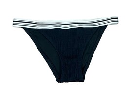 Victoria&#39;s Secret Cheeky Black Bikini Bottom Swim Swimsuit Ruffle Size Large L - £7.78 GBP