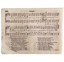 1865 Autumn Victorian Sheet Music Small Page Rare Happy Voices PCBG15B - £19.97 GBP