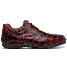 genuine alligator sneaker Shoes Unique rustic finish Vulcan Rustic Cognac image 2