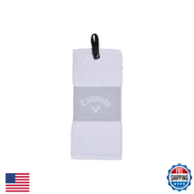 Callaway TW CG Trifold Golf Towel White 23 - Quick Snap Attachment - $44.89