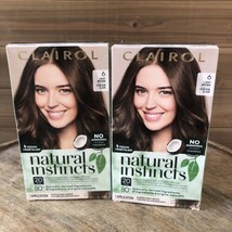 2 Clairol Hair Dye Natural Instincts Demi Permanent Crème 6 Light Brown (1V - £14.04 GBP