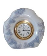 Lladro Floral Spain Desk Table Mantle Clock Excellent Preowned New Battery - $646.23 MXN