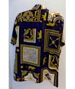 NEW Baroque Gold Italian Designer Style Mens Shirt Cheetah  Size LARGE - £42.56 GBP