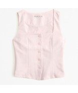 Abercrombie Square Neck Tailored Vest Top Women’s Size Large Baby Pastel... - $26.95