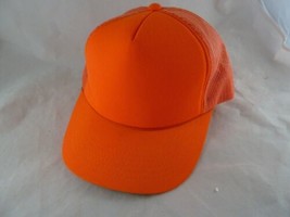 Bright Orange Baseball Hat Cap  adjustable Mesh back  - £7.77 GBP