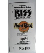KISS 2000 Ticket Stub Toronto Hard Rock Cafe Air Canada Ctr. VIP Prepart... - $8.77