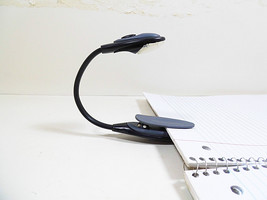 Book Light LED Reading Lights Clip On Black Flexible Bed Nightstand Desk... - $8.59