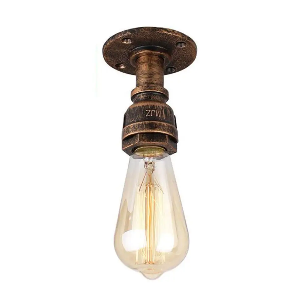 Rustic pipe ceiling lights Vintage E27 Loft surface mounted ceiling light fixtur - £135.31 GBP