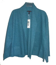 NWT Eileen Fisher Boiled Wool Jacket Small 6 8 Blue Nile + Pin $278 CardIgan - £138.44 GBP