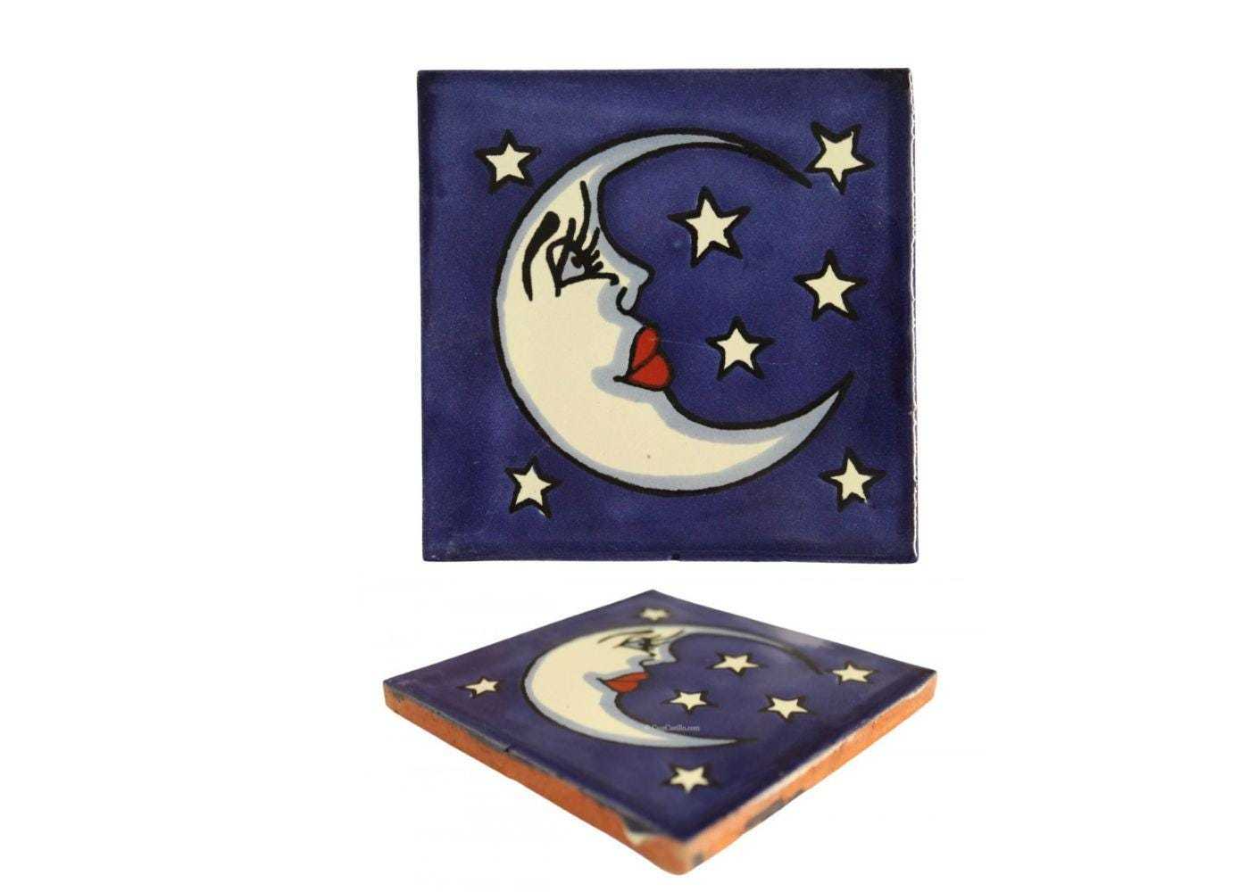 POOL TILES Mexican Talavera Ceramic Frost Proof Handcrafted Tiles - Moon... - $199.00