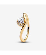 925 Sterling Silver Wavy Heart Ring,Bridesmaid Gift,For Fit Delicate Nec... - $42.20 CAD