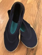 Vintage 90’s Nike Aqua Gear Sock Water Shoes Waffle Soles Size 10 Navy Teal - $37.11