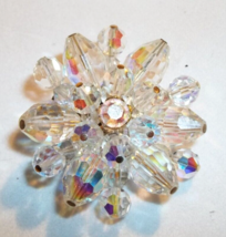 Vintage Aurora Borealis Rhinestone  Pin Set Star Burst - $9.89