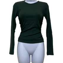 Bobi Los Angeles Womens XS Top Green Ribbed Long Sleeve Modal Blend Stre... - £36.85 GBP