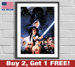 Star Wars Arcade Luke Han Darth Vader Leia 18&quot; x 24&quot; Poster Print Game Room Art - £10.53 GBP