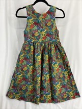 Vintage Judy Lynn Kids Girl&#39;s Size 10 Floral Print Sleeveless Dress Jumper - £24.96 GBP