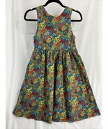 Vintage Judy Lynn Kids Girl&#39;s Size 10 Floral Print Sleeveless Dress Jumper - £24.13 GBP