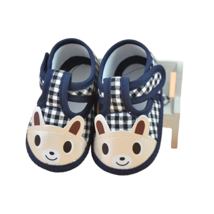 Lightweight Non Slip Baby Boy Blue Cartoon Bear Shoes - New - Size 2.5 - £13.36 GBP