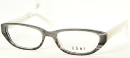 New Uber Ghost Grey Stripped Eyeglasses Glasses Plastic Frame 52-17-140 (Notes) - £17.75 GBP