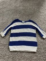 Old Navy Color Block White/Blue Stripes Girls Top Size Large (10-12) Costal - €9,42 EUR
