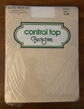 VTG 1980s Berkshire White Pantyhose Size 1 Control Top Ultra Sheer Leg N... - $230.54 MXN
