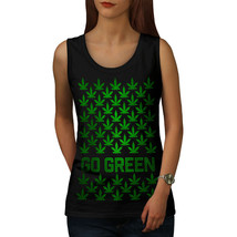 Wellcoda Green Cannabis Pot Womens Tank Top, Crazy Athletic Sports Shirt - £15.05 GBP+