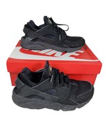 NIKE AIR HUARACHE BLACK-BLACK-WHITE SZ 10 RARE [318429-003] - £48.20 GBP