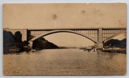 NY Washington Bridge Over Harlem River Boating Fishing c1900s Postcard C40 - £14.90 GBP