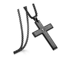 Men&#39;s Cross Necklace with Lord&#39;s Prayer, - £40.13 GBP