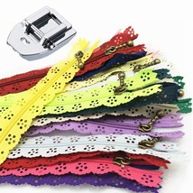 30Pcs 12 Inch Nylon Lace Zippers Closed End Zippers And 1Pcs Zipper Pres... - £16.43 GBP