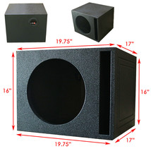 Single 12&quot; Vented Armor Coated Subwoofer Box with Painted Kerf Port 1&quot; MDF - £122.67 GBP