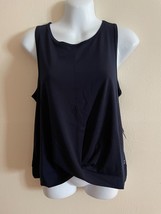 Women&#39;s Gap Fit Scoop-Neck, Sleeveless, Tie-Front Navy Color Top Size L NWT - £9.49 GBP