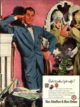 1946 HART SCHAFFNER &amp; MARX High End Tailored Menswear Suits Magazine Pri... - $25.98