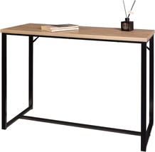 Bali Coastal Modern Console Table - Natural Wood Top &amp; Black Metal Legs - $98.99