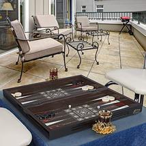 LaModaHome Star Decorated Turkish Backgammon Set, First Class Elite Vinyl Classi - £44.67 GBP